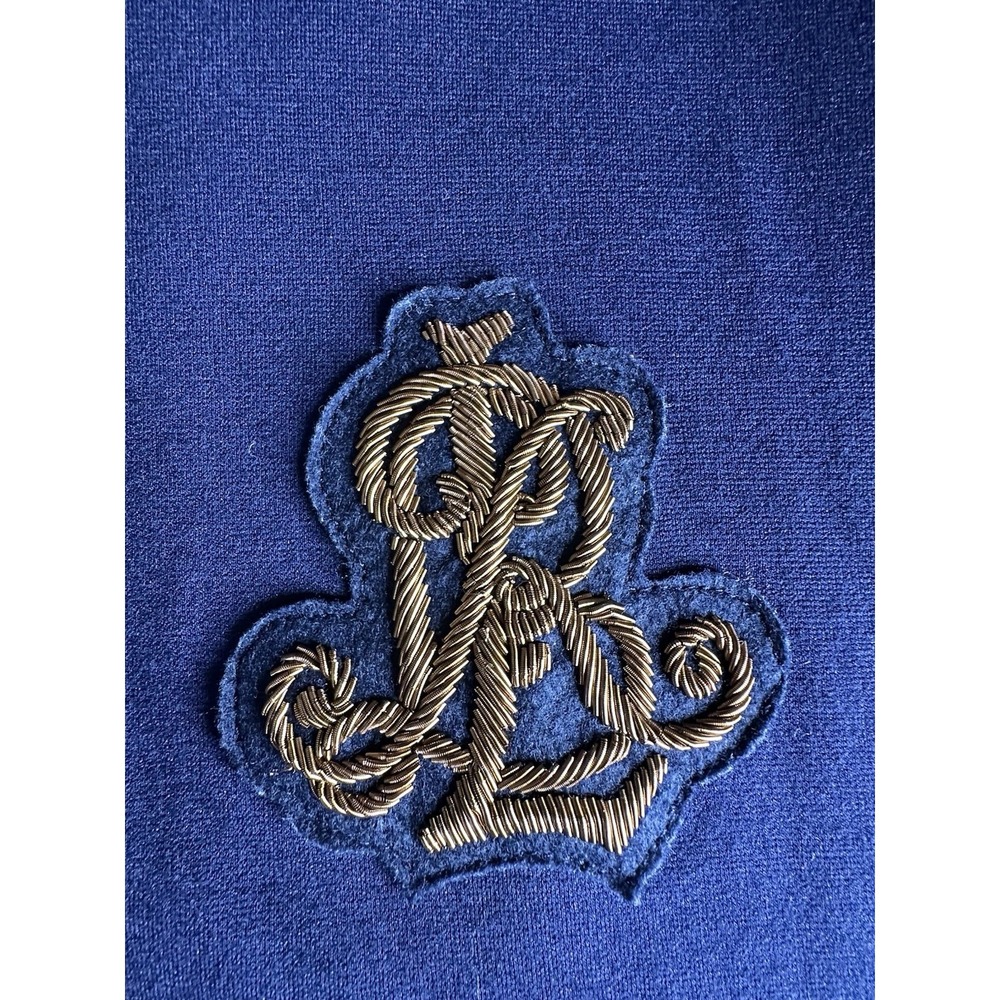 Ralph Lauren Women's Size Large Navy Blue Sweater Logo Layered Top - Picture 8 of 10